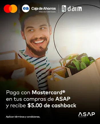 Paga con Mastercard® y obtén $5 de cashback